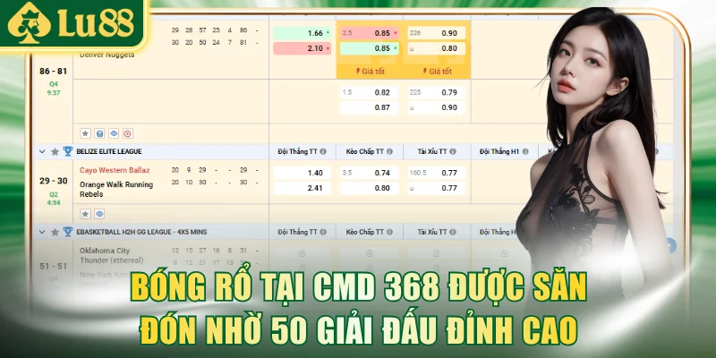 Bóng rổ tại CMD 368 được yêu săn đón 50 giải đấu đỉnh cao