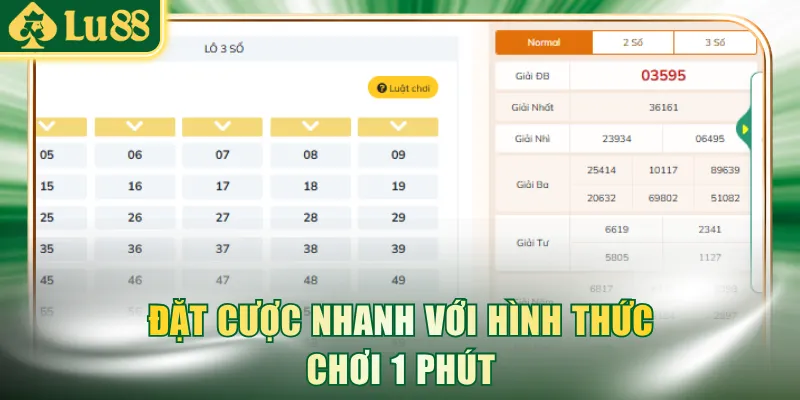 Đặt cược nhanh với hình thức chơi 1 phút