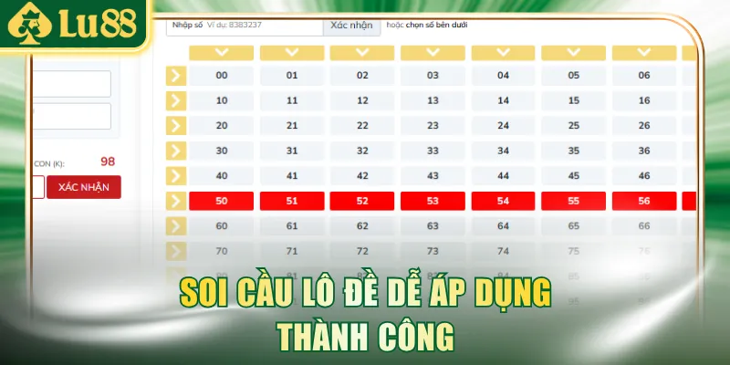 Soi cầu lô đề dễ áp dụng thành công